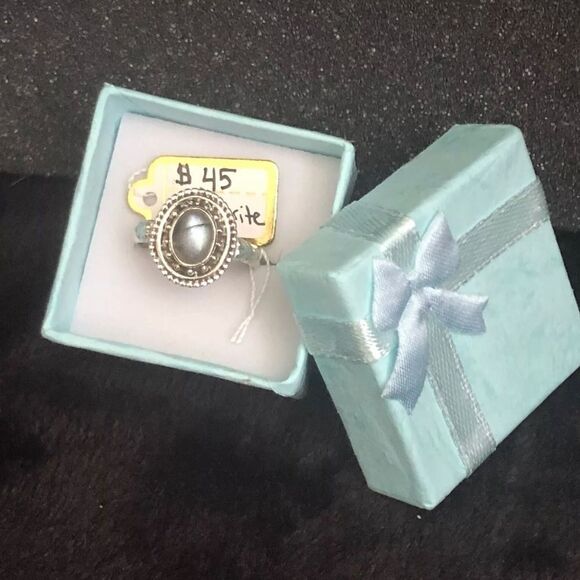 Labradorite Solitaire 925 Sterling Silver Ring Sz 7 - Picture 7 of 7